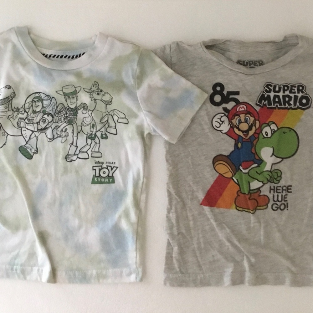 Toy Story Tie-Dye Short Sleeve Tee for Kids - Light Blue/Green